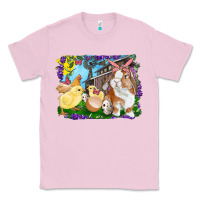 Bubblegum Pink easter farm chicks and bunny Classic Tee - RanaPortraitStore