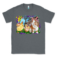 Charcoal Heather easter farm chicks and bunny Classic Tee - RanaPortraitStore