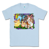 Dusty Blue easter farm chicks and bunny Classic Tee - RanaPortraitStore