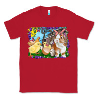 Red easter farm chicks and bunny Classic Tee - RanaPortraitStore