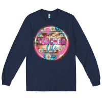 Navy teacher life earrings Long Sleeve Tee - BundleAndBundleShop