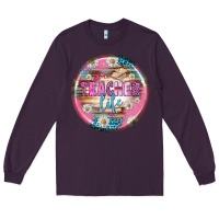 Plum teacher life earrings Long Sleeve Tee - BundleAndBundleShop