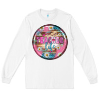 White teacher life earrings Long Sleeve Tee - BundleAndBundleShop