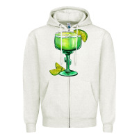 Oatmeal Heather mexican margarita Zipper Hoodie - AdoDesignShop