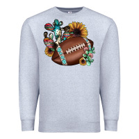 Heather Grey football cactus sunflower Premium Sweatshirt - JahusDesignShop