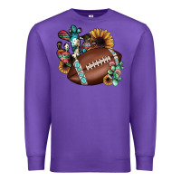 Purple football cactus sunflower Premium Sweatshirt - JahusDesignShop