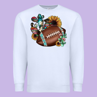 Football Cactus Sunflower Premium Sweatshirt Designed By Jahusdesignshop