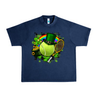 Navy St. Patrick's Day Tennis Urban Heavy Tee - FaDigitalArtStudio