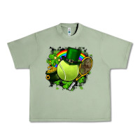 Oil Green St. Patrick's Day Tennis Urban Heavy Tee - FaDigitalArtStudio