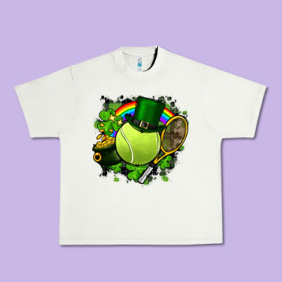 St. Patrick's Day Tennis Urban Heavy Tee Designed By Fadigitalartstudio