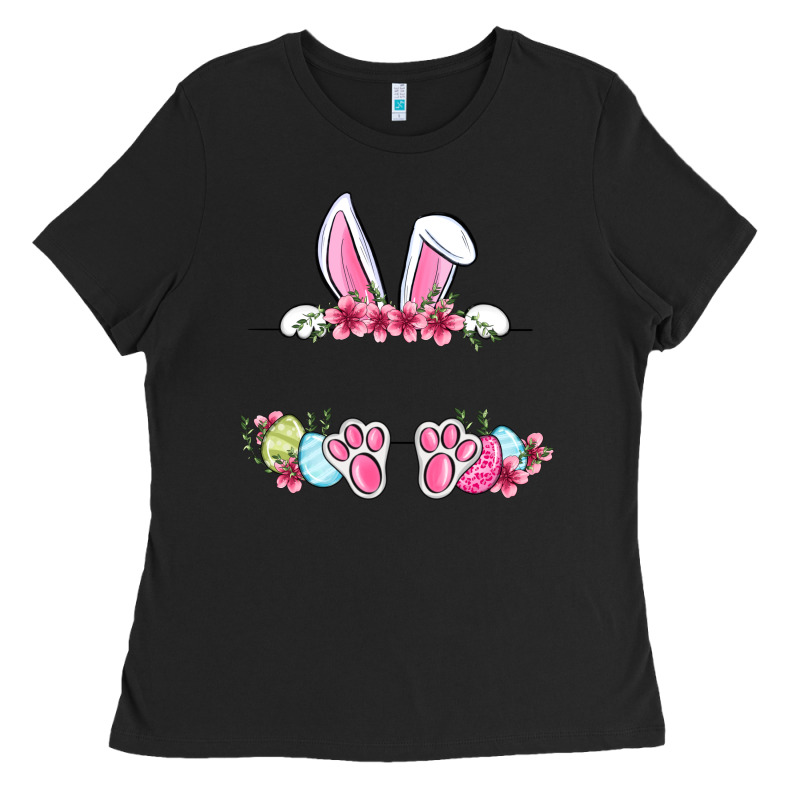 Easter Bunny Name Frame Ladies Tee by OliviaCreatesArt | Teevron