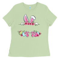 Matcha Easter bunny name frame Ladies Tee - OliviaCreatesArt