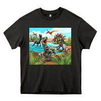 Asphalt dinosaurs Heavy Core Tee - TumblerDesignByShophia
