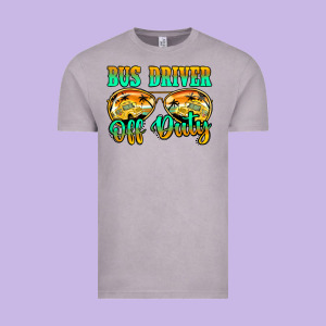 Bus Driver Off Duty Vintage Tee Designed By Jasminsmagicworld