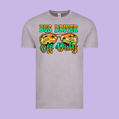 Bus Driver Off Duty Vintage Tee Designed By Jasminsmagicworld