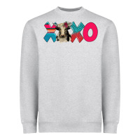 Heather Grey xoxo holstein cow Heavyweight Sweatshirt - AdoDesignShop