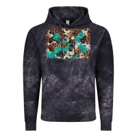 Cloud Black Cowhide Turquoise Glitter Vintage Hoodie - FaDigitalArtStudio