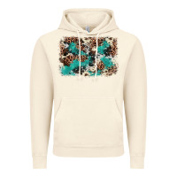 Vintage Artic Cowhide Turquoise Glitter Vintage Hoodie - FaDigitalArtStudio