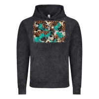 Vintage Black Cowhide Turquoise Glitter Vintage Hoodie - FaDigitalArtStudio
