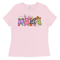 Bubblegum Pink Easter mama Ladies Tee - OliviaCreatesArt
