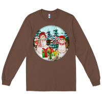 Chestnut Christmas snowman Long Sleeve Tee - FaDigitalArtStudio