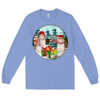 Colony Blue Christmas snowman Long Sleeve Tee - FaDigitalArtStudio