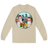 Mushroom Christmas snowman Long Sleeve Tee - FaDigitalArtStudio