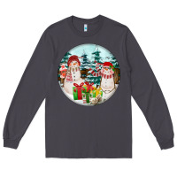 Smoke Christmas snowman Long Sleeve Tee - FaDigitalArtStudio