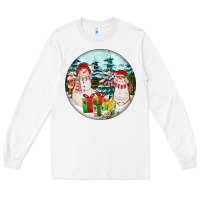 White Christmas snowman Long Sleeve Tee - FaDigitalArtStudio