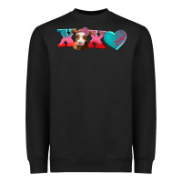 Black xoxo guarnsey cow Heavyweight Sweatshirt - AdoDesignShop