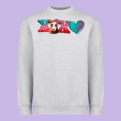 Xoxo Guarnsey Cow Heavyweight Sweatshirt Designed By Adodesignshop