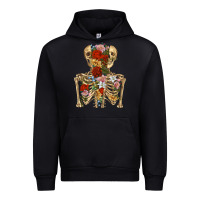 Black flower skeleton Urban Hoodie - RanaPortraitStore