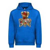 Cobalt flower skeleton Urban Hoodie - RanaPortraitStore