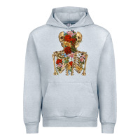 Heather Grey flower skeleton Urban Hoodie - RanaPortraitStore