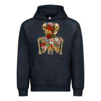 Navy flower skeleton Urban Hoodie - RanaPortraitStore