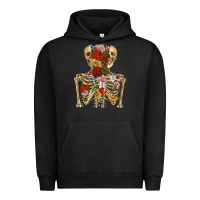 Pigment Black flower skeleton Urban Hoodie - RanaPortraitStore