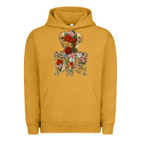 Pigment Peanut Butter flower skeleton Urban Hoodie - RanaPortraitStore