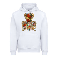 White flower skeleton Urban Hoodie - RanaPortraitStore