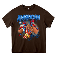 Chocolate Brown Afro american girl sneakers Heavy Core Tee - RanaPortraitStore
