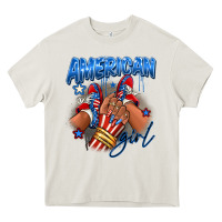 Cream Afro american girl sneakers Heavy Core Tee - RanaPortraitStore