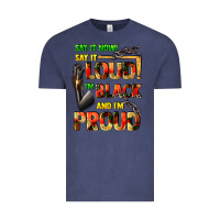 Vintage Denim Say it now! say it loud! i'm black and i'm proud Vintage Tee - FaDigitalArtStudio