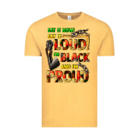 Vintage Mustard Say it now! say it loud! i'm black and i'm proud Vintage Tee - FaDigitalArtStudio