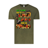 Vintage Olive Say it now! say it loud! i'm black and i'm proud Vintage Tee - FaDigitalArtStudio