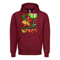 Burgundy margarita and taco Zipper Hoodie - AdoDesignShop