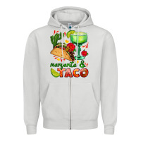Dove Grey margarita and taco Zipper Hoodie - AdoDesignShop