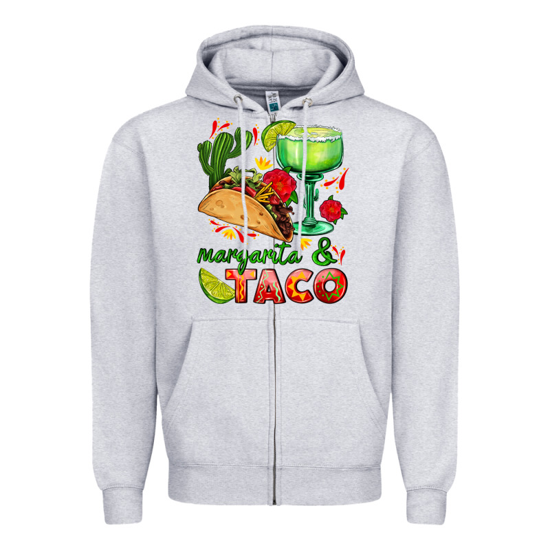 Margarita And Taco Zipper Hoodie by AdoDesignShop | Teevron