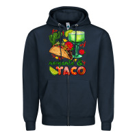 Navy margarita and taco Zipper Hoodie - AdoDesignShop