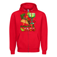 Red margarita and taco Zipper Hoodie - AdoDesignShop