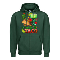 Sports Green margarita and taco Zipper Hoodie - AdoDesignShop