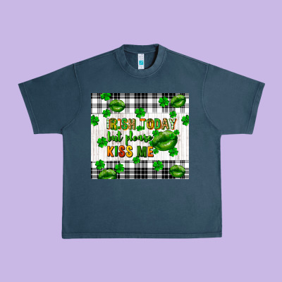 Irish Today But Please Kiss Me St. Patricks Day Urban Heavy Tee Designed By Fadigitalartstudio